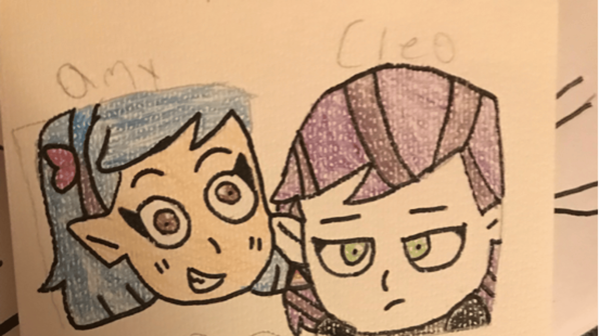 Amy and Cleo ( mydrawing)