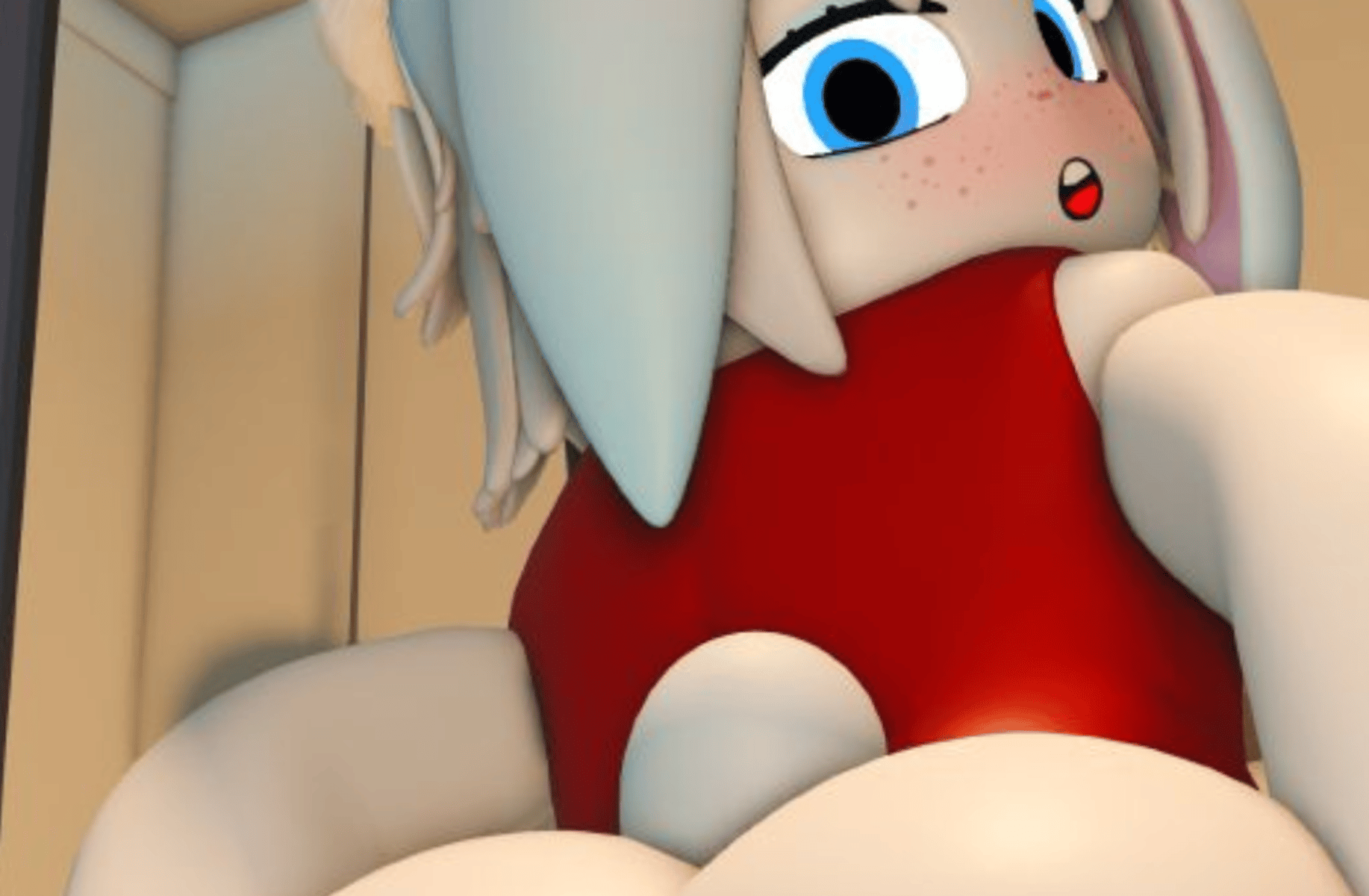 Snowy bunny loves you hug