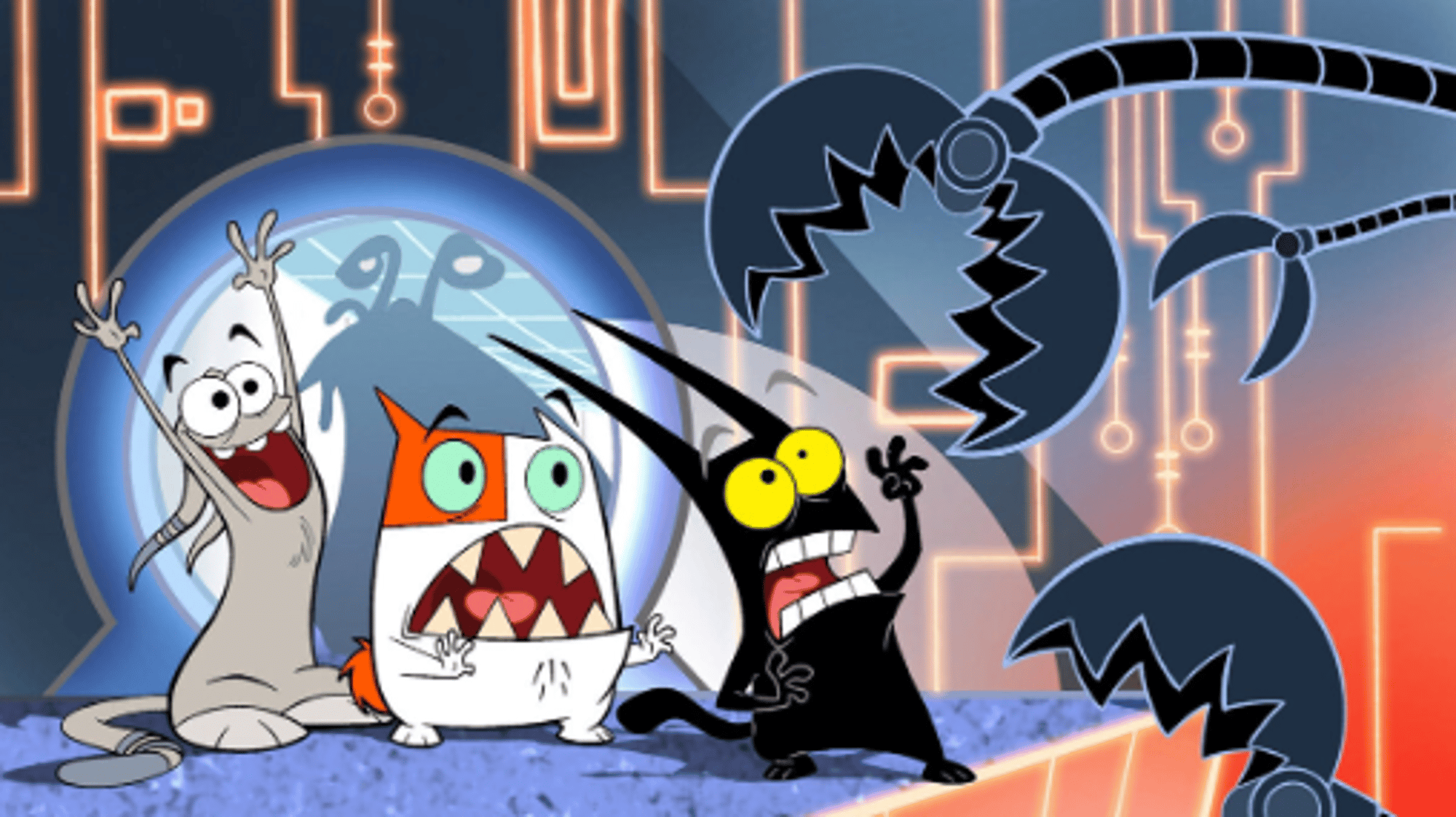 Gordon, Waffle, Mr. Blik
