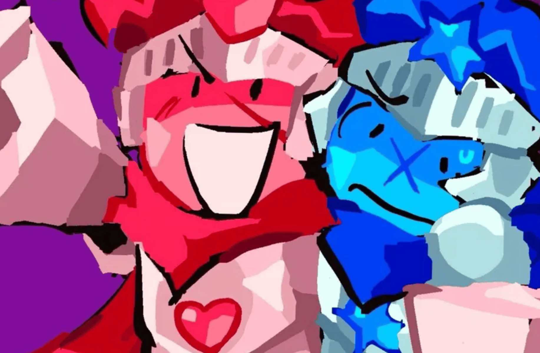Red and blue