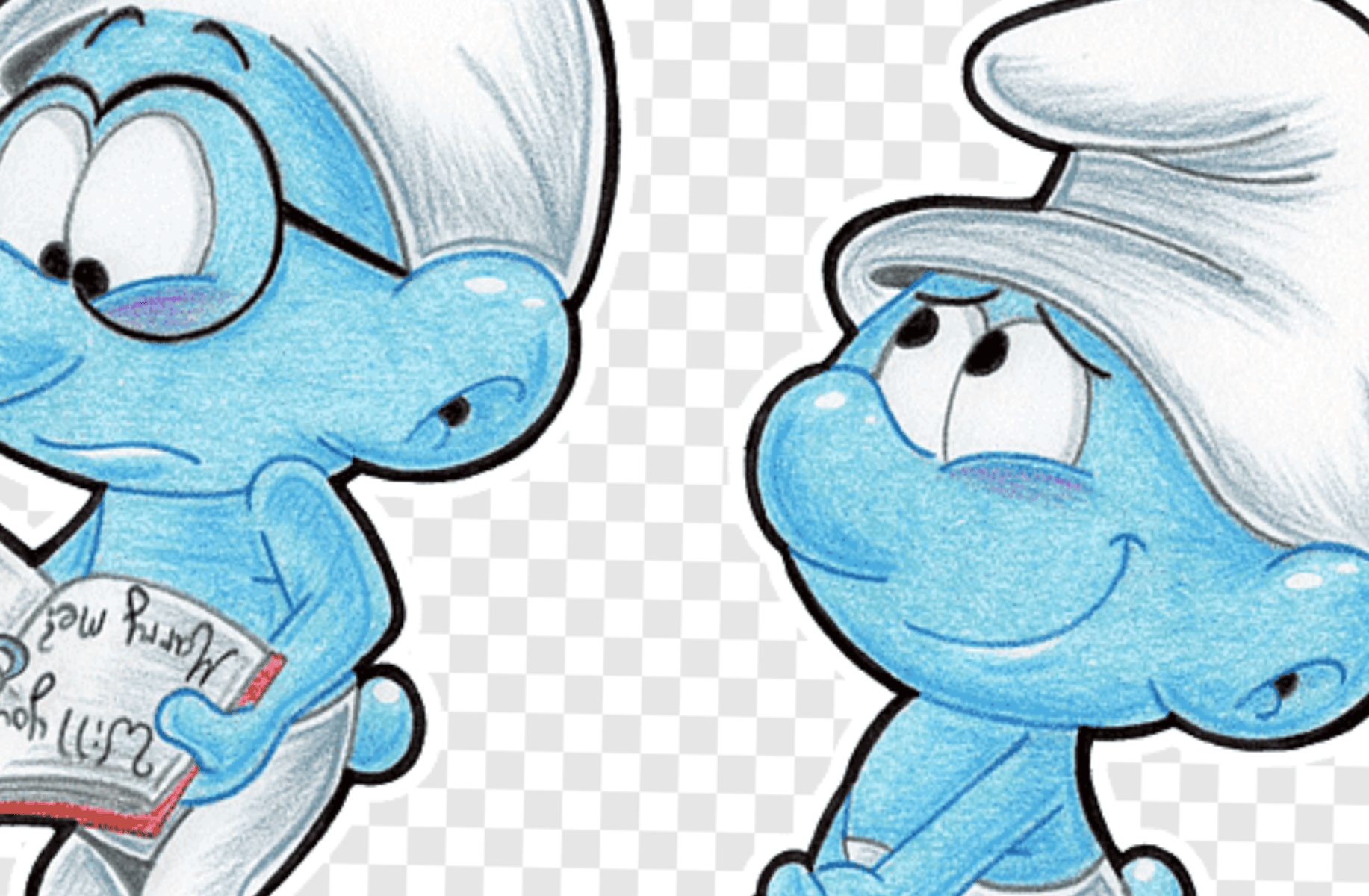 Brainy and clumsy Smurf