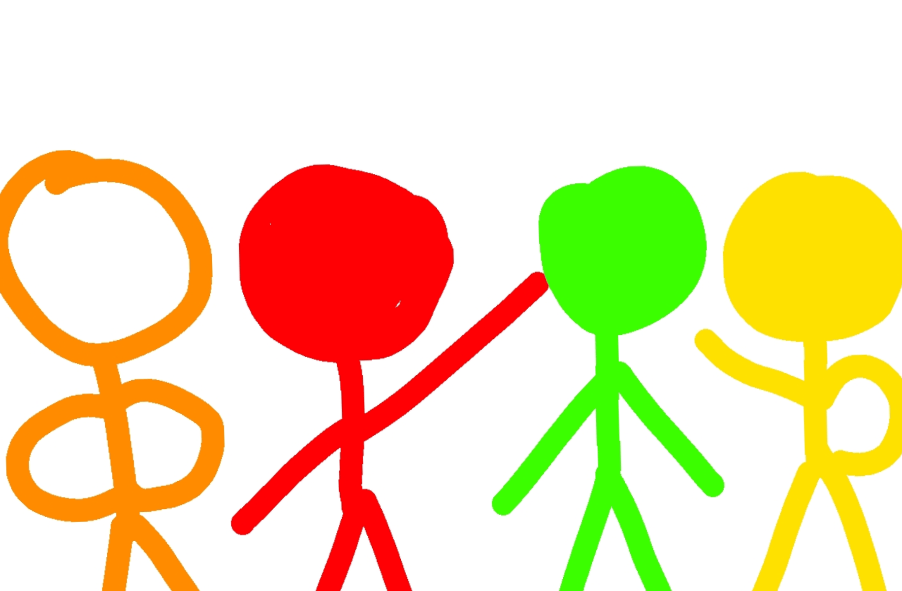 Red,orange,green,yellow