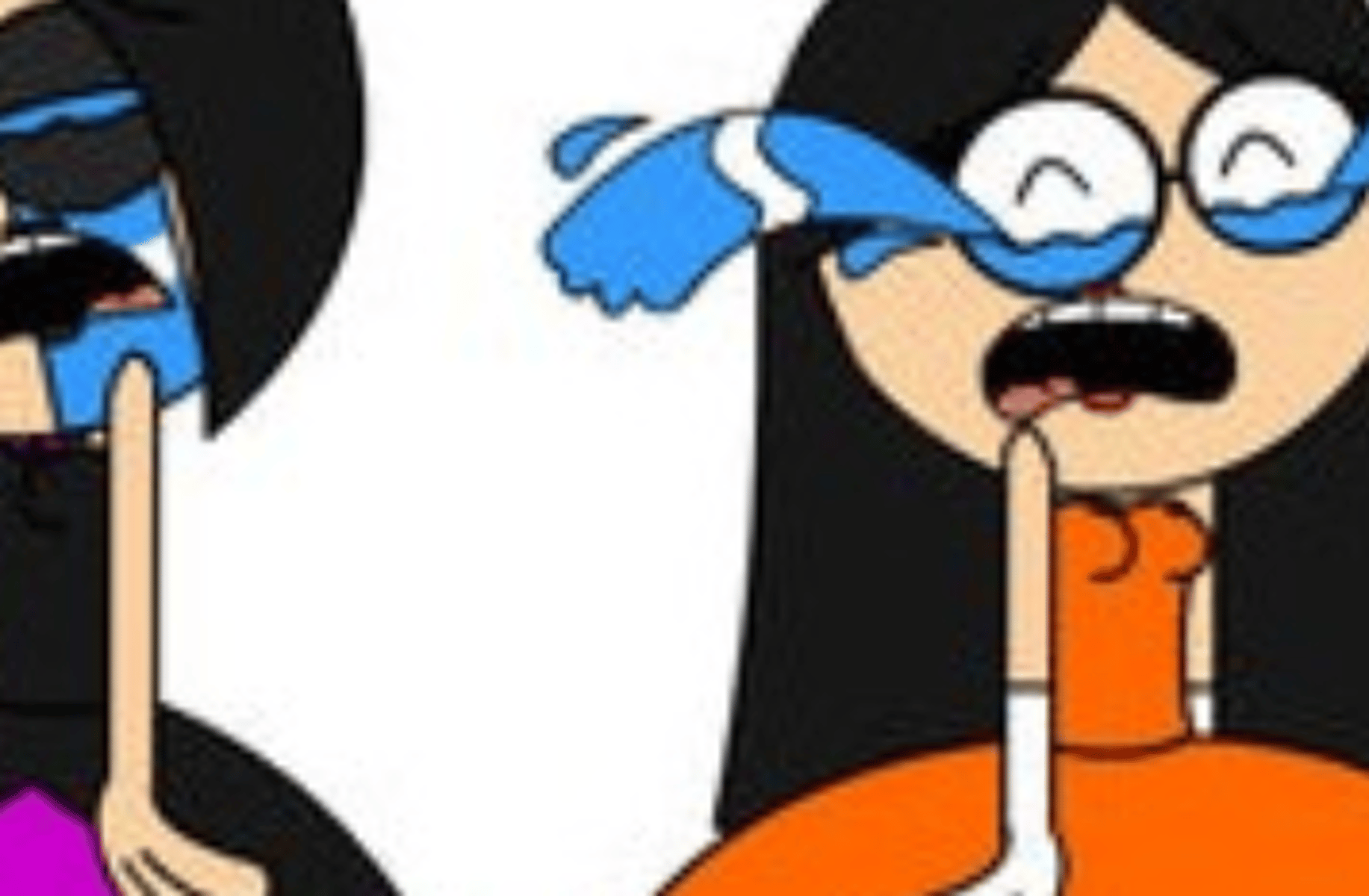 Maria and Mila crying