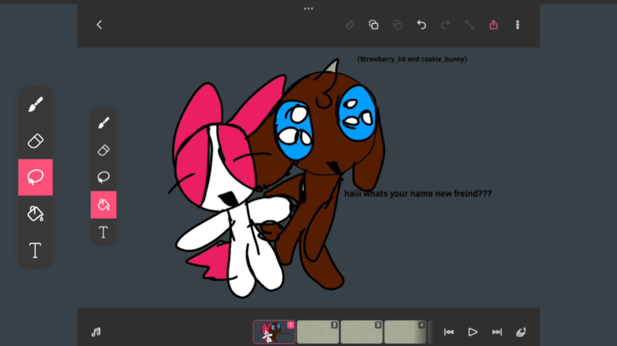 COOKIE BUNNY AND STRAWBER