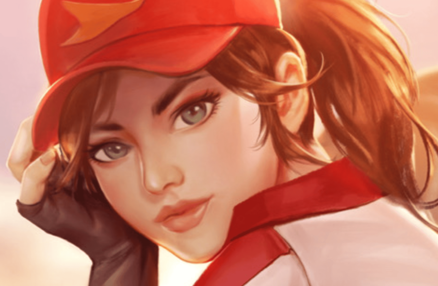 A pizza delivery girl