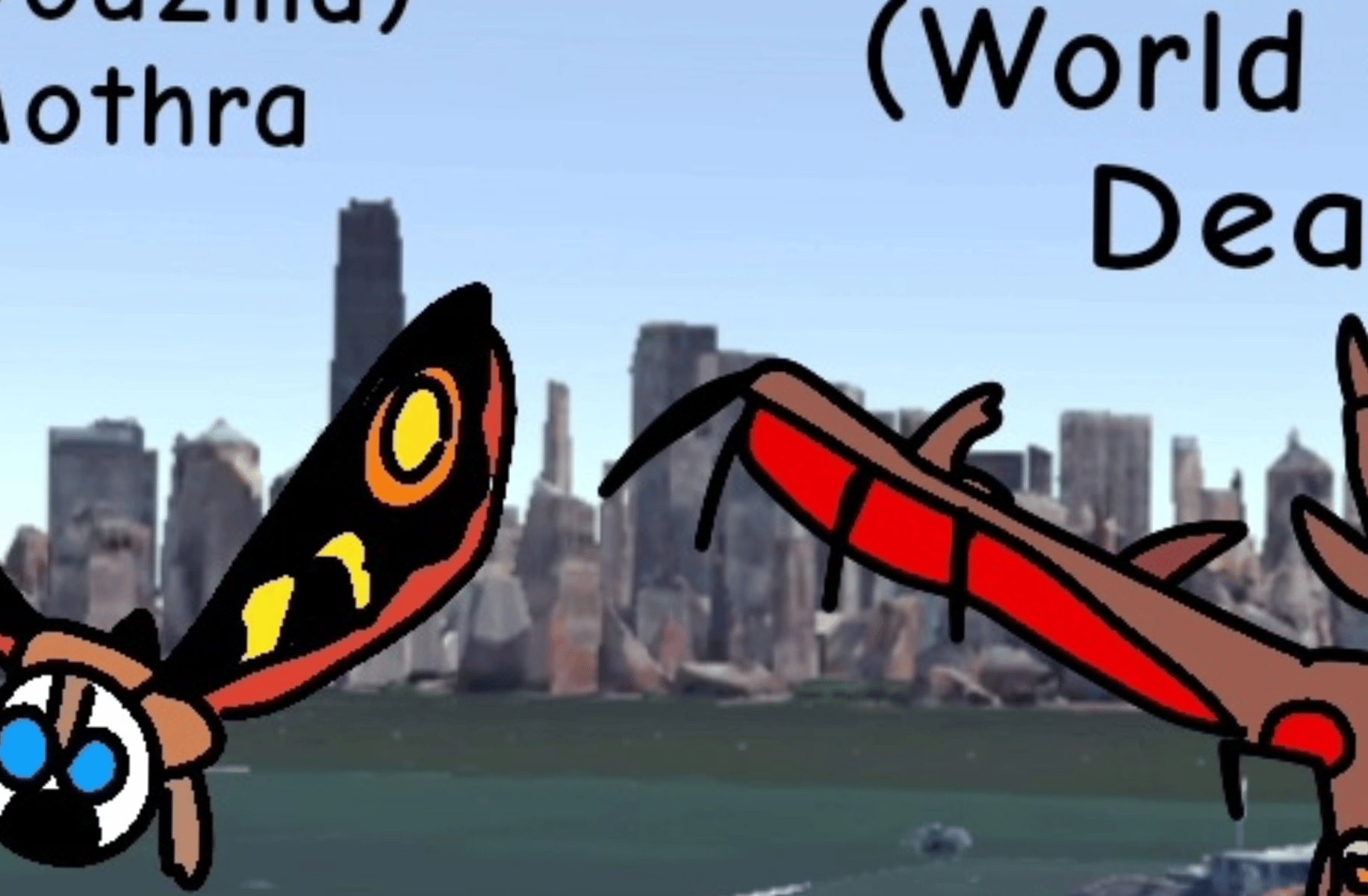 Drawing Mothra (heisei)
