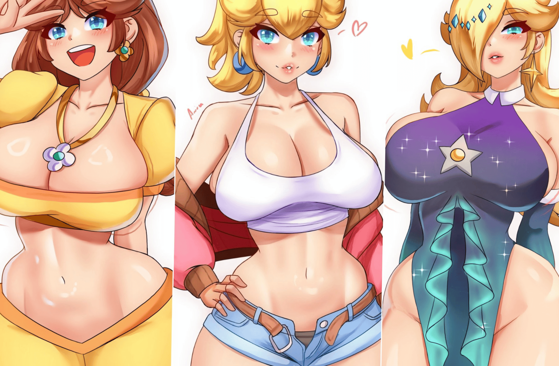 peach daisy and rosalina