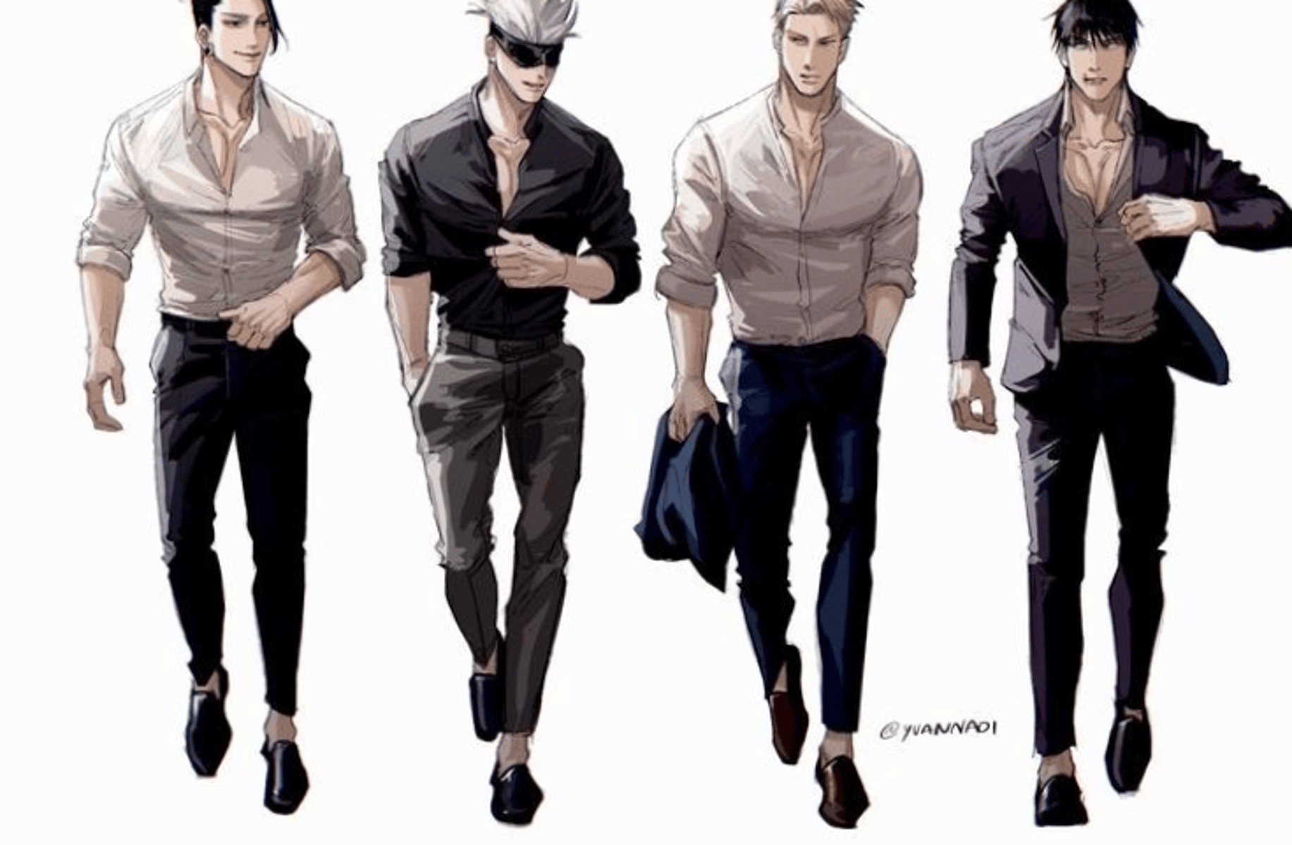 Gojo, Toji, Nanami, Geto.