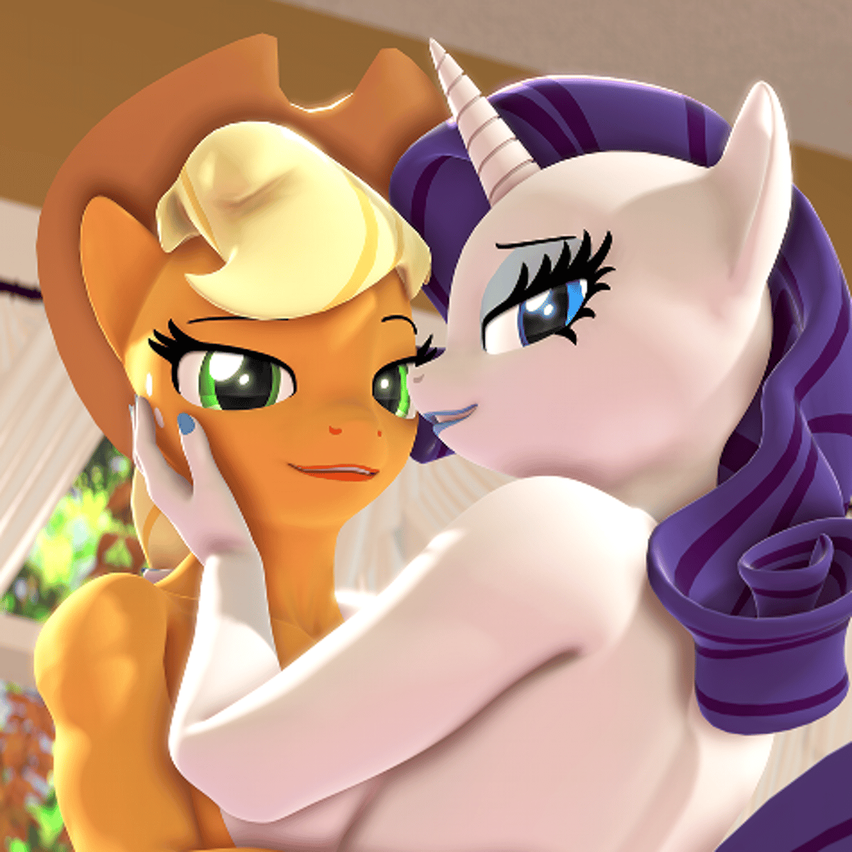 Rarity and Applejack