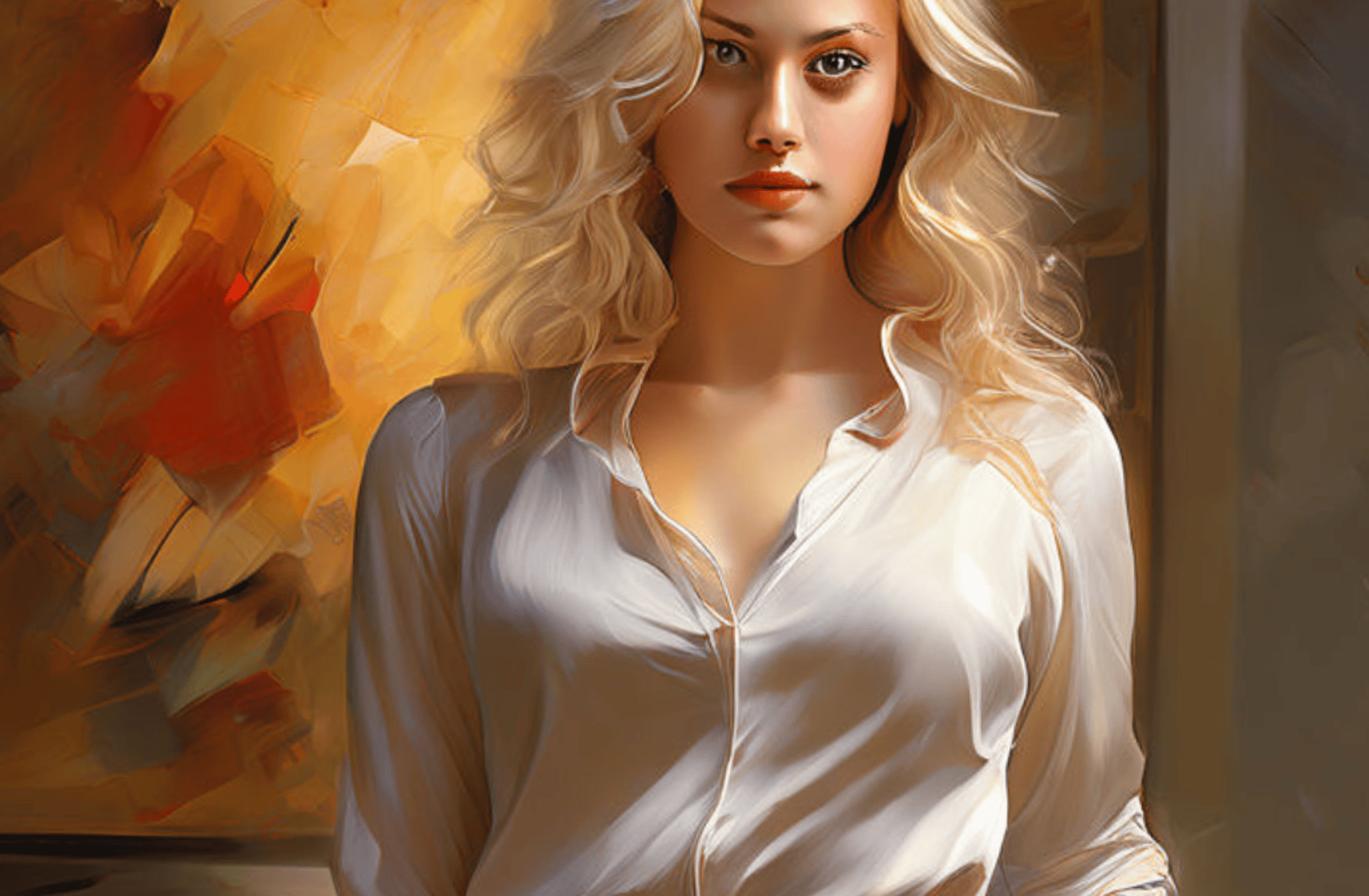 Sexy art studio attendant