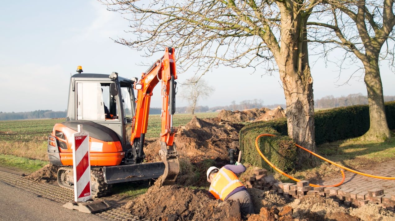 Glasvezelaanleg in buitengebied