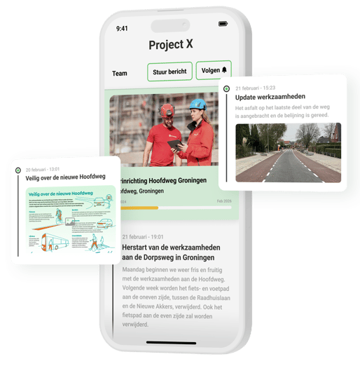 Digitale projectpagina van Nieuws van de Bouw