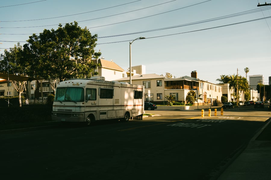 A Breaking Bad looking RV near our AirBNB