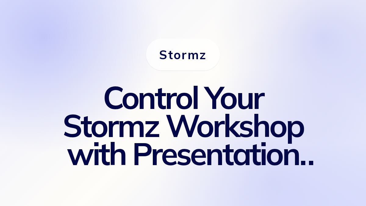 Control Your Stormz Workshop with Presentation Mode and Stream Deck