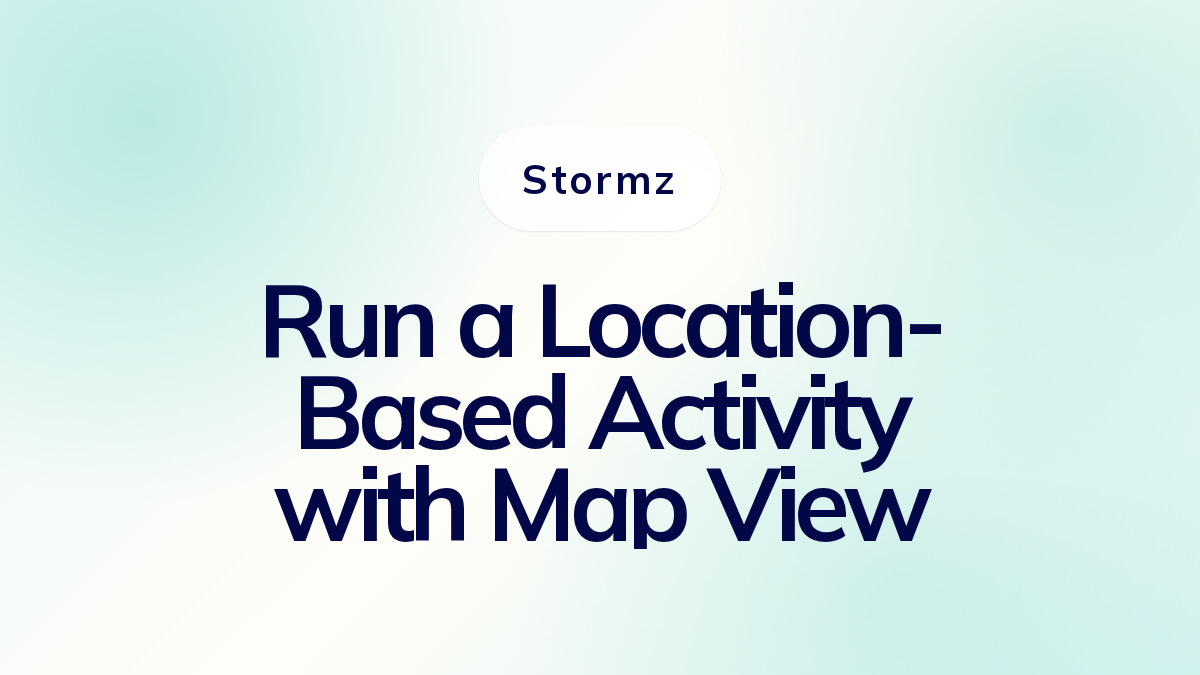 Run a Location-Based Activity with Map View