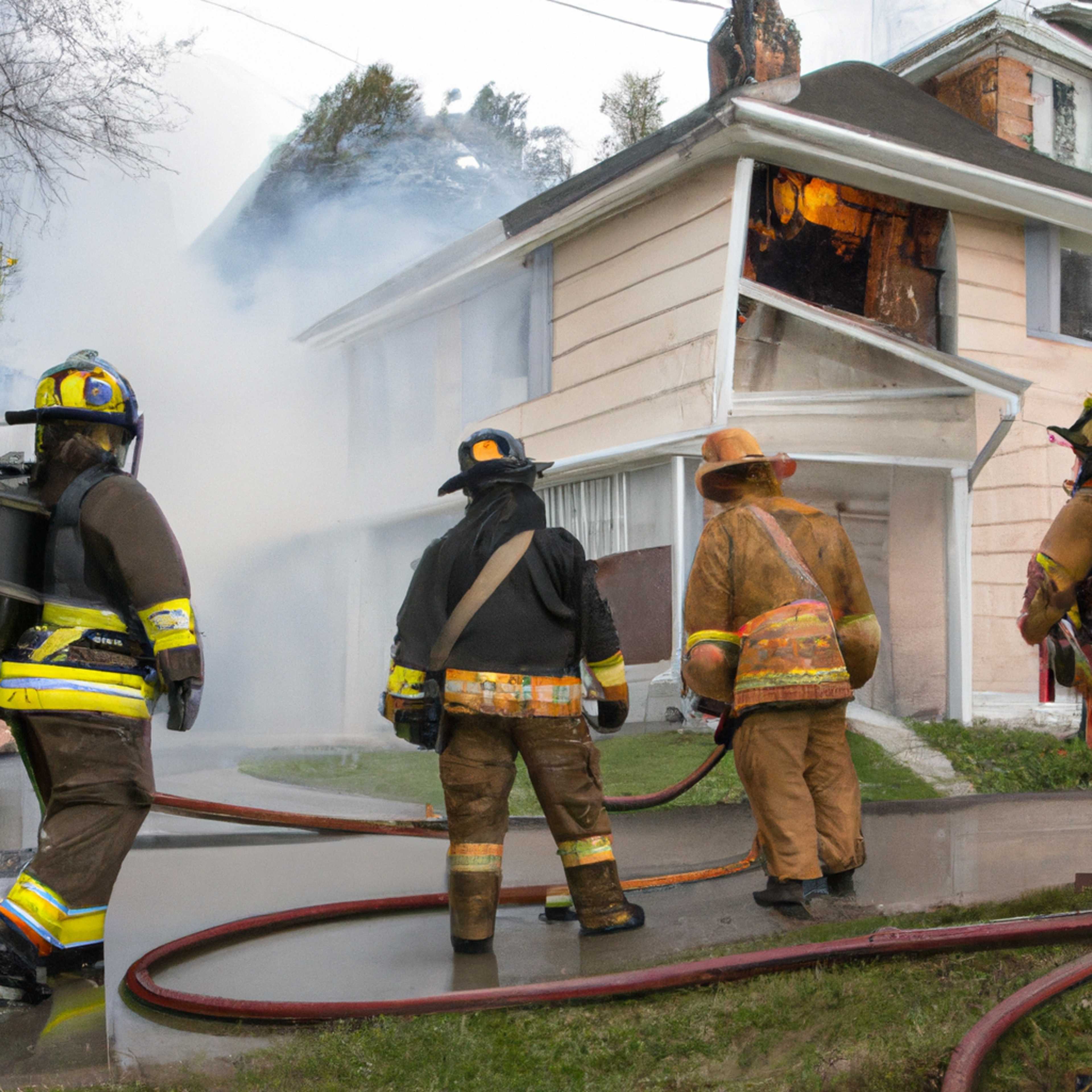 Local Firefighters Save Family of Four from Raging House Fire