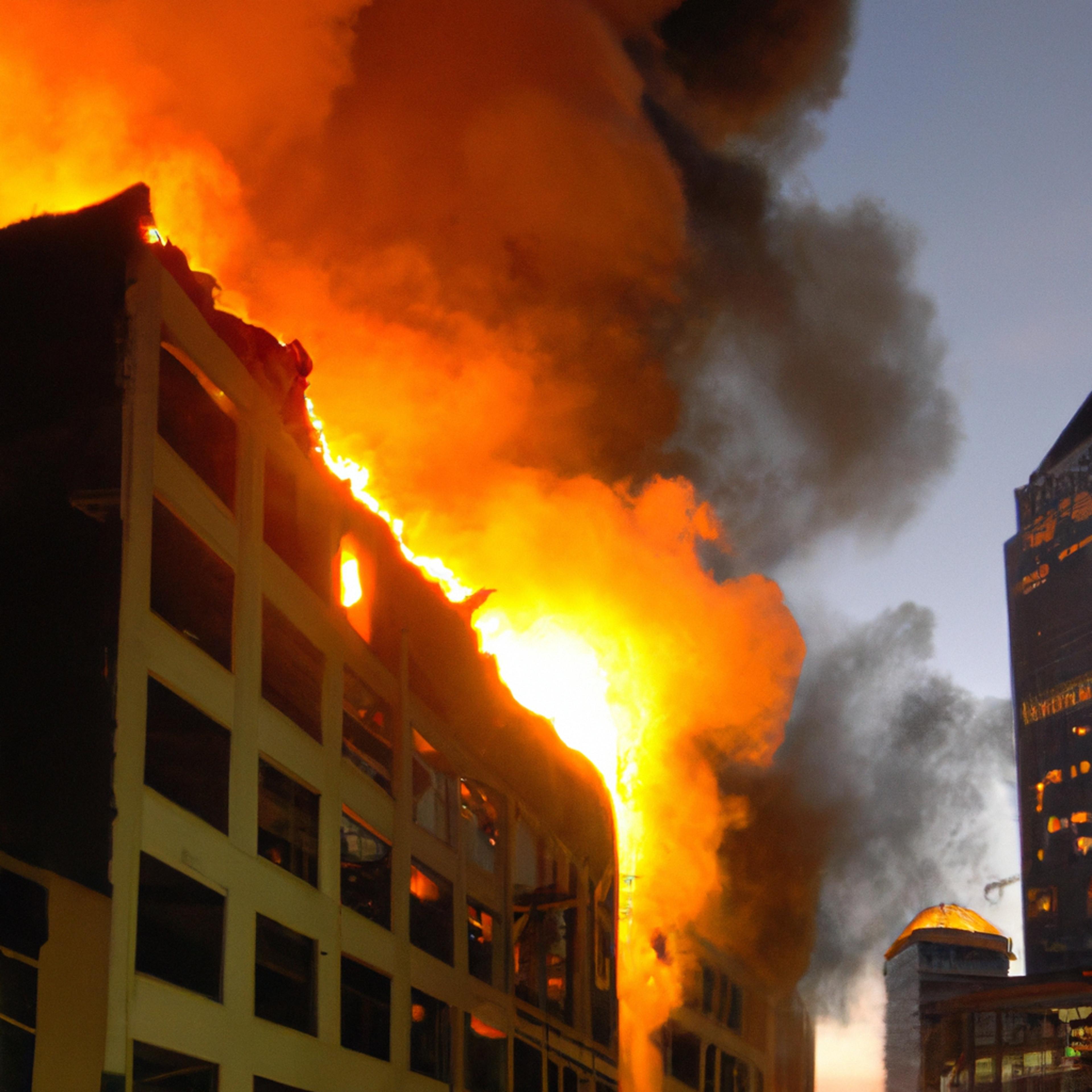 Massive Fire Breaks Out in Downtown Business District