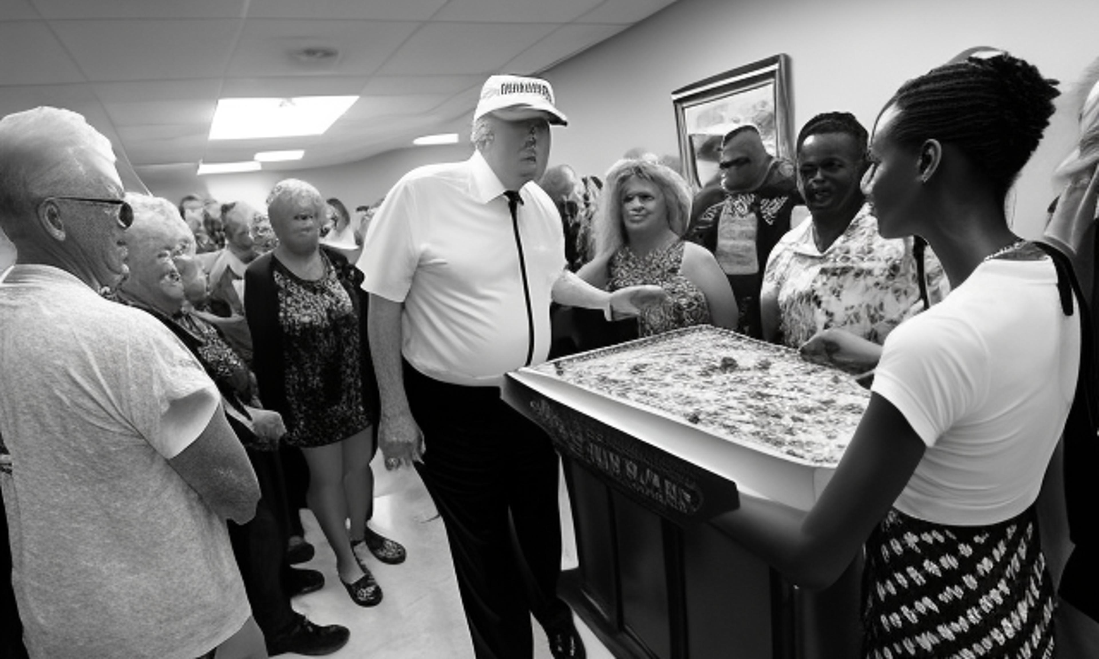 Former President Trump Buys Pizza for Supporters in Fort Myers, Florida