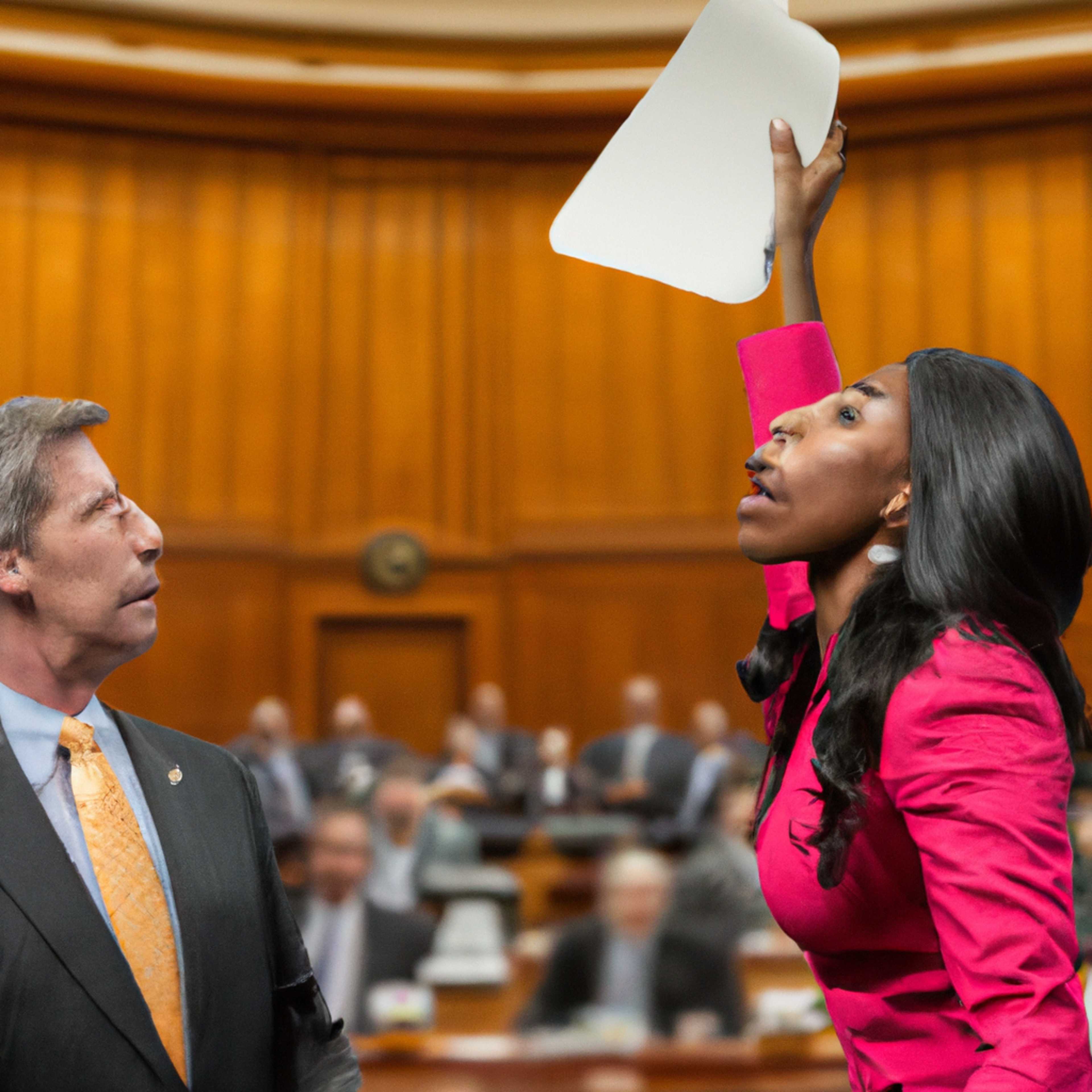Democrat Stacey Plaskett Throws Document Back in "Mansplaining" Republican's Face During Hearing