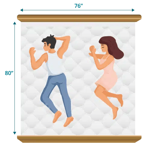 Couple sleeping in King Sized Bed