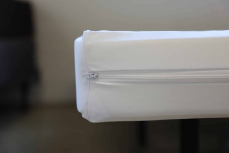 Corner shot of mattress encasement