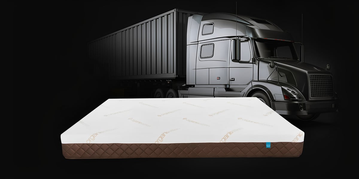 Luxury in front of a truck
