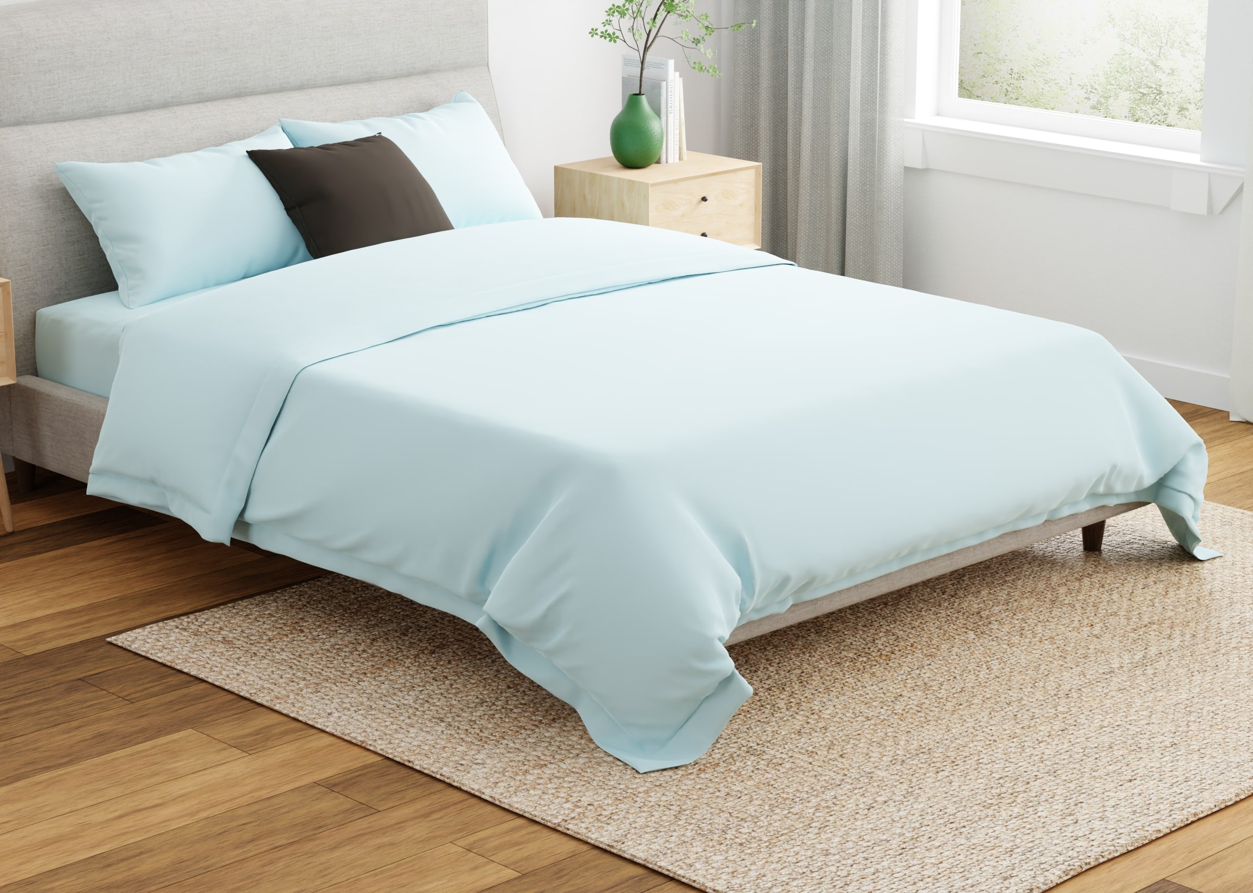 Comforter light Blue Angle