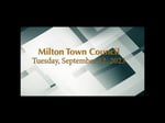 Image for Milton Town Council Meeting of September 12, 2023
