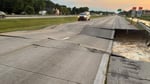 Image for INDOT: All westbound lanes of I-70 closed near Centerville after road surface is washed away by floo...