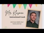 Image for Thomas Klusman - Dennis Middle School's 2025 Teacher of the Year