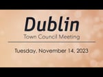 Image for Dublin Town Council Meeting of November 14, 2023