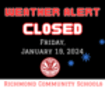 Image for Richmond Community Schools will be closed Friday, January 19, 2024.