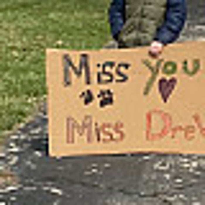Image for Alumni teachers help cheer up students during COVID quarantine with Centerville-Abington School car...