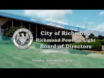 Image for Richmond Power and Light Board of Directors Meeting of January 21, 2025