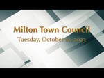 Image for Milton Town Council Meeting of October 10, 2023