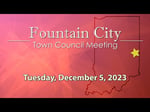Image for Fountain City Town Council meeting of December 5, 2023.