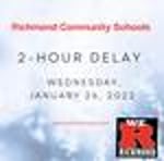 Image for 2-Hour Delay Wednesday, January 26, 2022