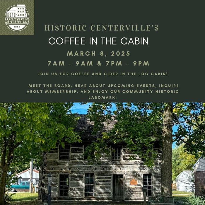Image for Coffee in the Cabin, March 8, 7-9AM or 7-9PM