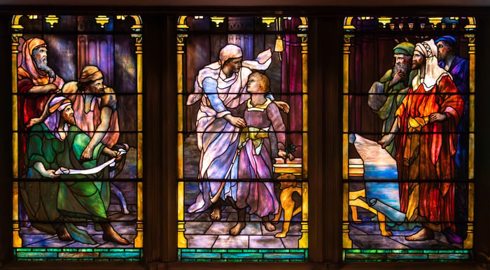 Image for Detail - west-facing Louis C. Tiffany Window at The Reid Center
