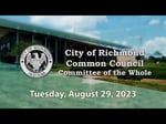 Image for City of Richmond Common Council - Committee of the Whole of August 29, 2023