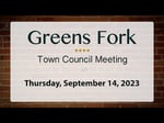 Image for Greensfork Town Council Meeting of September 14, 2023.
