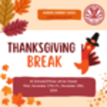 Image for Thanksgiving Break Notice.