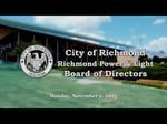 Image for City of Richmond Power & Light Board of Directors Meeting of November 6, 2023