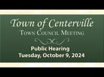 Image for Centerville Town Council Public Hearing October 9, 2024