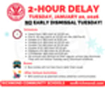 Image for 2-Hour Delay - Tuesday, January 20, 2026