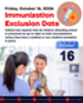 Image for Immunization Exclusion Day Reminder - Friday, October 16