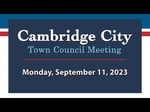 Image for Cambridge City Town Council Meeting of September 11, 2023