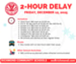 Image for 2-Hour Delay - Friday, December 12, 2025