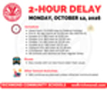 Image for 2-Hour Delay - Monday, October 12, 2026