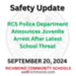 Image for RCS Police Department Announces Juvenile Arrest After Latest School Threat
